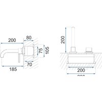 Смеситель Rea Lungo Long B0370 (светлое золото) - Превью изображения №10 — Интернет-магазин Time-Shop