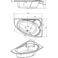 Ванна Cersanit Kaliope 170x110 R 63444 с сифоном Prime 64287 (сифон черный) - Превью изображения №8 — Интернет-магазин Time-Shop