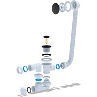 Ванна Cersanit Kaliope 170x110 R 63444 с сифоном Prime 64287 (сифон черный) - Превью изображения №4 — Интернет-магазин Time-Shop