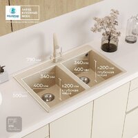 Кухонная мойка Polygran Brig 790 (опал) - Превью изображения №11 — Интернет-магазин Time-Shop