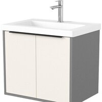 Дабер Тумба под умывальник 018 Тобага/Эридан 80 Т18.8Т.0.19Ч (бежевый/серый/ручка черная)