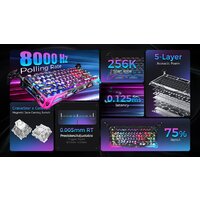 Клавиатура Gravastar Mercury V75 Pro Special Edition Neon Graffiti (GravaStar x Gateron Magnetic Jade Pro) - Превью изображения №4 — Интернет-магазин Time-Shop