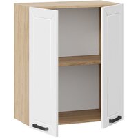 Шкаф навесной Трия Лорас 1В6 (дуб крафт золотой/холст белый) - Превью изображения №2 — Интернет-магазин Time-Shop