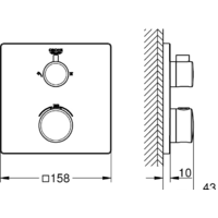 Смеситель без скрытого механизма Grohe Grohtherm 24079000 - Превью изображения №2 — Интернет-магазин Time-Shop