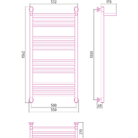 Полотенцесушитель Сунержа Богема с полкой+ 1000х500 00-0223-1050 - Превью изображения №3 — Интернет-магазин Time-Shop