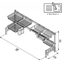 Сушилка для посуды Starax S-4152-A (антрацит) - Превью изображения №3 — Интернет-магазин Time-Shop