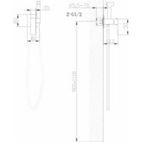 Гигиенический душ Abber Wasserfall AF8625NG (никель) - Превью изображения №4 — Интернет-магазин Time-Shop