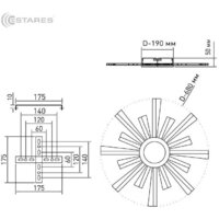 Припотолочная люстра Estares Teresa 100W R-APP-680x50-White/White-220-IP20 - Превью изображения №9 — Интернет-магазин Time-Shop