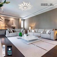 Припотолочная люстра Estares Teresa 100W R-APP-680x50-White/White-220-IP20 - Превью изображения №7 — Интернет-магазин Time-Shop