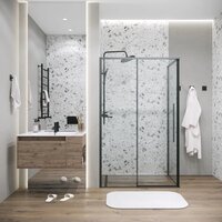 Душевой уголок Grossman Galaxy 120х100х195 120.K33.01.1210.21.00 (черный матовый/прозрачное стекло) - Превью изображения №6 — Интернет-магазин Time-Shop