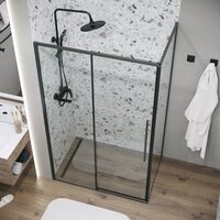 Душевой уголок Grossman Galaxy 120х100х195 120.K33.01.1210.21.00 (черный матовый/прозрачное стекло) - Превью изображения №9 — Интернет-магазин Time-Shop