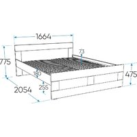 Кровать Mio Tesoro Нави 160x200 2.15.04.060.19 (кашемир) - Превью изображения №5 — Интернет-магазин Time-Shop