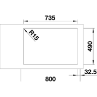 Кухонная мойка Blanco Andano 340/340-IF/A 525248 (с клапаном-автоматом, сатин) - Превью изображения №5 — Интернет-магазин Time-Shop