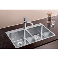 Кухонная мойка Blanco Andano 340/340-IF/A 525248 (с клапаном-автоматом, сатин) - Превью изображения №2 — Интернет-магазин Time-Shop