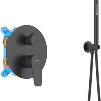 Душевая система  Aquatek Бетта AQ1173MB (черный матовый) - Превью изображения №2 — Интернет-магазин Time-Shop