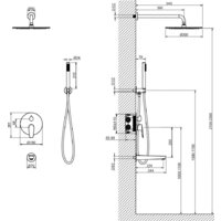 Душевая система  Aquatek Бетта AQ1173MB (черный матовый) - Превью изображения №10 — Интернет-магазин Time-Shop