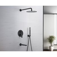 Душевая система  Aquatek Бетта AQ1173MB (черный матовый) - Превью изображения №8 — Интернет-магазин Time-Shop