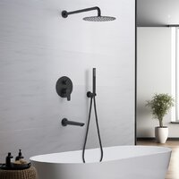 Душевая система  Aquatek Бетта AQ1173MB (черный матовый) - Превью изображения №9 — Интернет-магазин Time-Shop