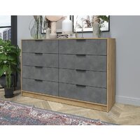 Комод Интерлиния Концепт КТ-К157 (бетон портленд/дуб золотой) - Превью изображения №4 — Интернет-магазин Time-Shop