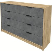 Комод Интерлиния Концепт КТ-К157 (бетон портленд/дуб золотой) - Превью изображения №2 — Интернет-магазин Time-Shop