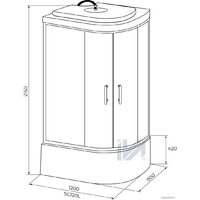 Душевая кабина IVA SC120CTL - Превью изображения №3 — Интернет-магазин Time-Shop