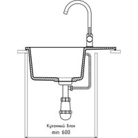 Кухонная мойка GranFest Urban GF-UR-658L (черный) - Превью изображения №3 — Интернет-магазин Time-Shop