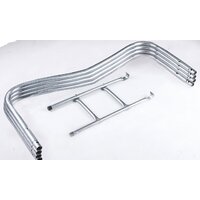 Батут Atlas Sport 312 см - 10ft Basic (с лестницей, внешняя сетка, синий) - Превью изображения №5 — Интернет-магазин Time-Shop