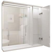  Mixline Шкаф с зеркалом Лайн 70 553017 (правый, с подсветкой) - Превью изображения №3 — Интернет-магазин Time-Shop