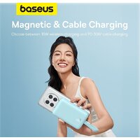 Внешний аккумулятор Baseus Magnetic Fast Charge Power Bank Type-C Edition 30W 10000mAh (мятный) - Превью изображения №13 — Интернет-магазин Time-Shop