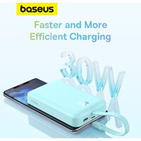 Внешний аккумулятор Baseus Magnetic Fast Charge Power Bank Type-C Edition 30W 10000mAh (мятный) - Превью изображения №14 — Интернет-магазин Time-Shop
