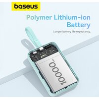 Внешний аккумулятор Baseus Magnetic Fast Charge Power Bank Type-C Edition 30W 10000mAh (мятный) - Превью изображения №16 — Интернет-магазин Time-Shop