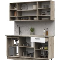 Готовая кухня Стендмебель Рица 1.6 (белый текстура/дуб крафт серый) - Превью изображения №4 — Интернет-магазин Time-Shop