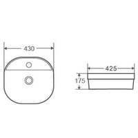 Умывальник D&K Quadro DT1510916 (белый) - Превью изображения №3 — Интернет-магазин Time-Shop