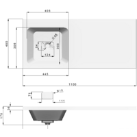 Умывальник Madera Kamilla 110х48 (левый) - Превью изображения №7 — Интернет-магазин Time-Shop