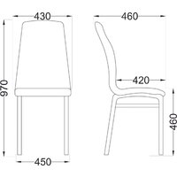 Стул AksHome Adele (белый APU 002/хром) - Превью изображения №2 — Интернет-магазин Time-Shop