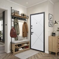 Металлическая дверь Guard 7см Серебро/белый матовый (96x205, левая) - Превью изображения №5 — Интернет-магазин Time-Shop