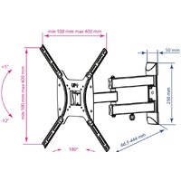 Кронштейн для телевизора Kromax DIX-24 (черный) - Превью изображения №2 — Интернет-магазин Time-Shop