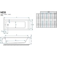 Ванна Excellent Ness Mono 150x70 (с ножками) - Превью изображения №5 — Интернет-магазин Time-Shop