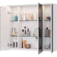  Lemark Шкаф с зеркалом для ванной Zenon 90x80 LM90ZS-Z (белый глянец) - Превью изображения №4 — Интернет-магазин Time-Shop