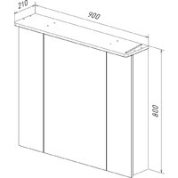  Lemark Шкаф с зеркалом для ванной Zenon 90x80 LM90ZS-Z (белый глянец) - Превью изображения №2 — Интернет-магазин Time-Shop