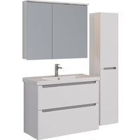  Lemark Шкаф с зеркалом для ванной Zenon 90x80 LM90ZS-Z (белый глянец) - Превью изображения №6 — Интернет-магазин Time-Shop
