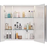  Lemark Шкаф с зеркалом для ванной Zenon 90x80 LM90ZS-Z (белый глянец) - Превью изображения №3 — Интернет-магазин Time-Shop