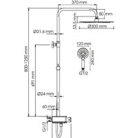 Душевая система  Wasserkraft A113.116.058.CH Thermo - Превью изображения №3 — Интернет-магазин Time-Shop