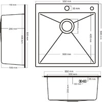 Кухонная мойка Schtoff Best Premium Silver 5550 - Превью изображения №4 — Интернет-магазин Time-Shop