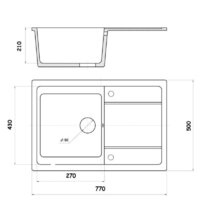Кухонная мойка Wisent MW780-30 (кремовый) - Превью изображения №2 — Интернет-магазин Time-Shop