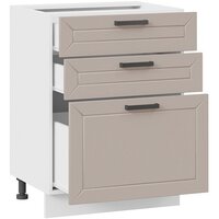 Шкаф напольный Трия Лорас 1Н6Я3 (белый/холст латте) - Превью изображения №2 — Интернет-магазин Time-Shop