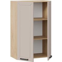 Шкаф навесной Трия Лорас 1ВВ6 с двумя дверями (дуб крафт золотой/холст латте) - Превью изображения №2 — Интернет-магазин Time-Shop