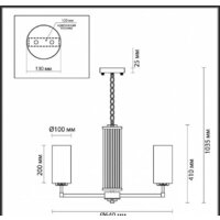 Подвесная люстра Odeon Light Kasali 4990/6 - Превью изображения №2 — Интернет-магазин Time-Shop