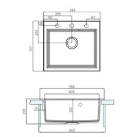 Кухонная мойка Акватон Линеа 58 (песочный) - Превью изображения №5 — Интернет-магазин Time-Shop