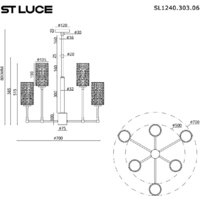 Подвесная люстра ST Luce SL1240.303.06 - Превью изображения №4 — Интернет-магазин Time-Shop